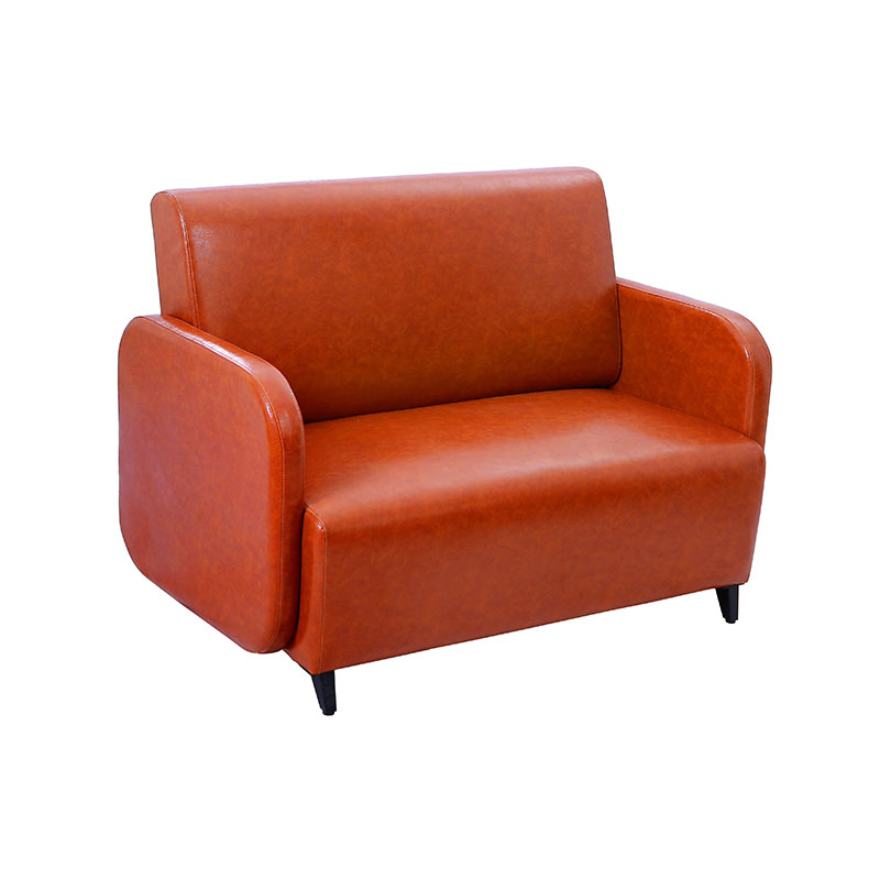 HZ7020 Bangku tunggu salon berwarna coklat merah