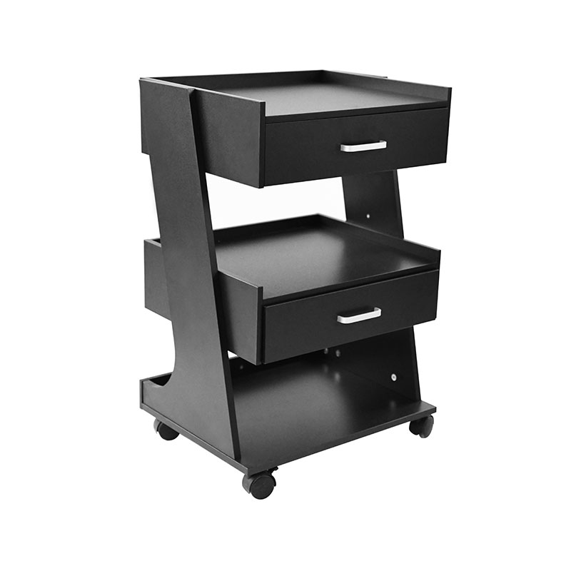 HZ2082BK / HZ2082 Salon troli troli dengan roda rolling cart stasiun tukang cukur dengan laci