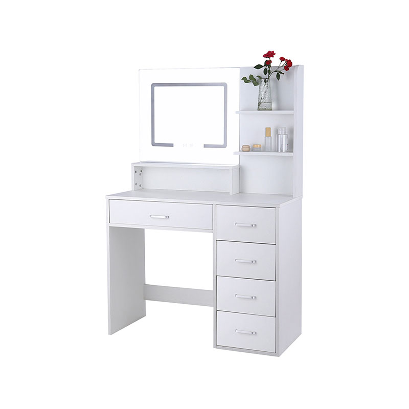 HZ3041 Tempat penyimpanan modern yang luas dengan cermin LED besar dan lampu meja rias