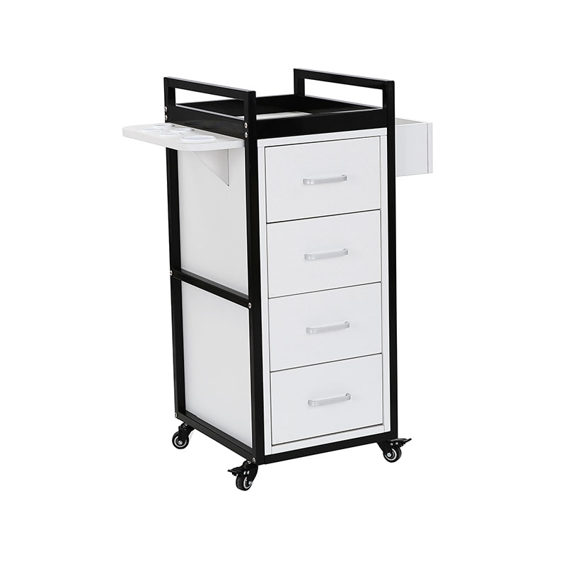 HZ2069BK / HZ2069W Kereta troli salon kecantikan hitam & emas