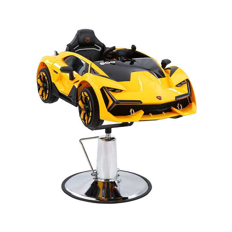 HZ8103Z Kursi tukang cukur anak berbentuk mobil berwarna kuning