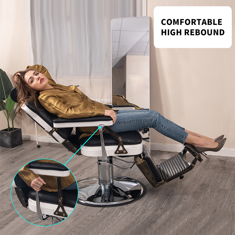 HZ8753BK / HZ8753GR / HZ8753RD Kursi tukang cukur lincoln antik hitam