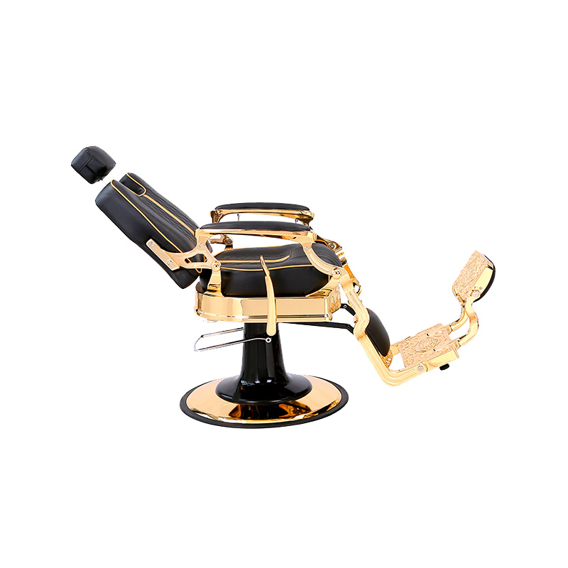 HZ87104 Kursi tukang cukur vintage bergaya industri yang dapat disesuaikan dengan rangka logam kokoh