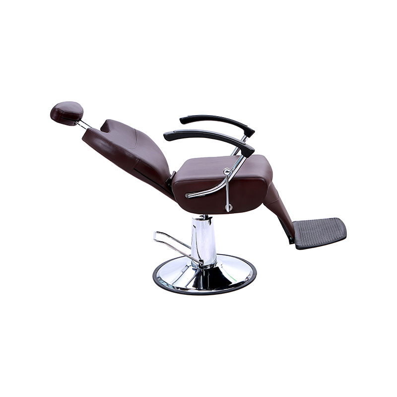 HZ8762RD / HZ8762BR Kursi khusus salon rambut pedal kaki melebar kulit merah / hitam