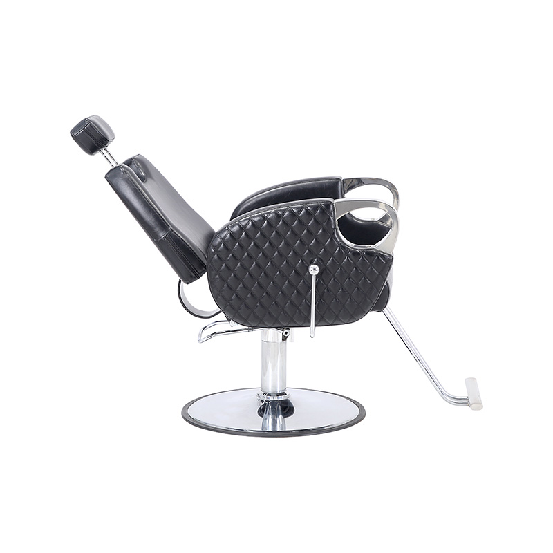 HZ8868B Kursi salon tukang cukur ergonomis berwarna hitam