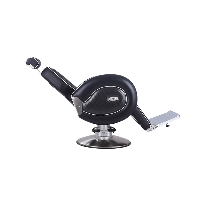 HZ8762 Tepi hitam dengan strip tepi gulung putih kursi tukang cukur salon tugas berat