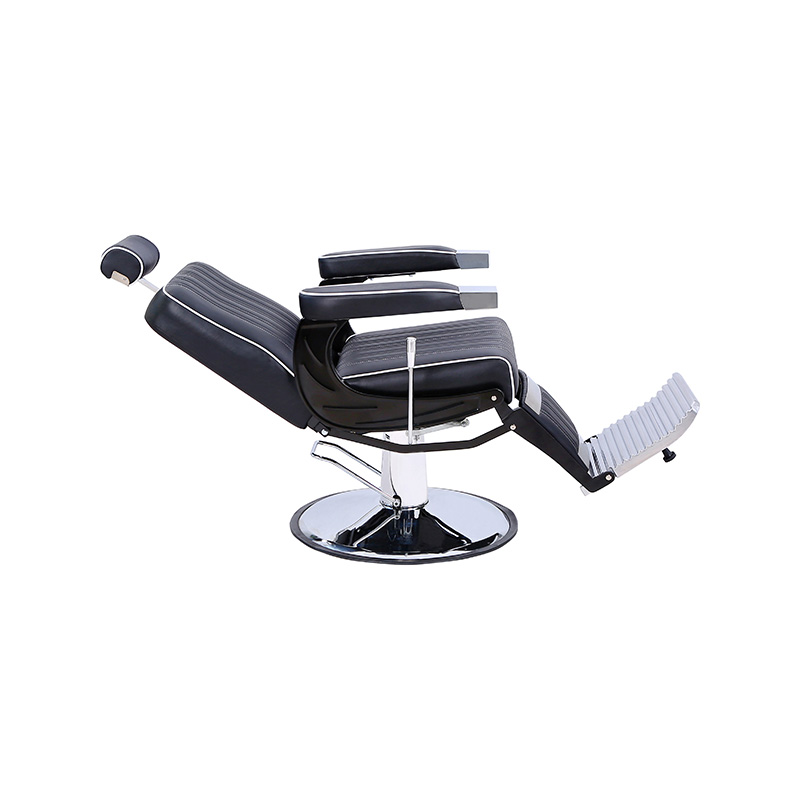 HZ8752SX Kursi penata rambut garis vertikal garis tepi gulung hitam & putih