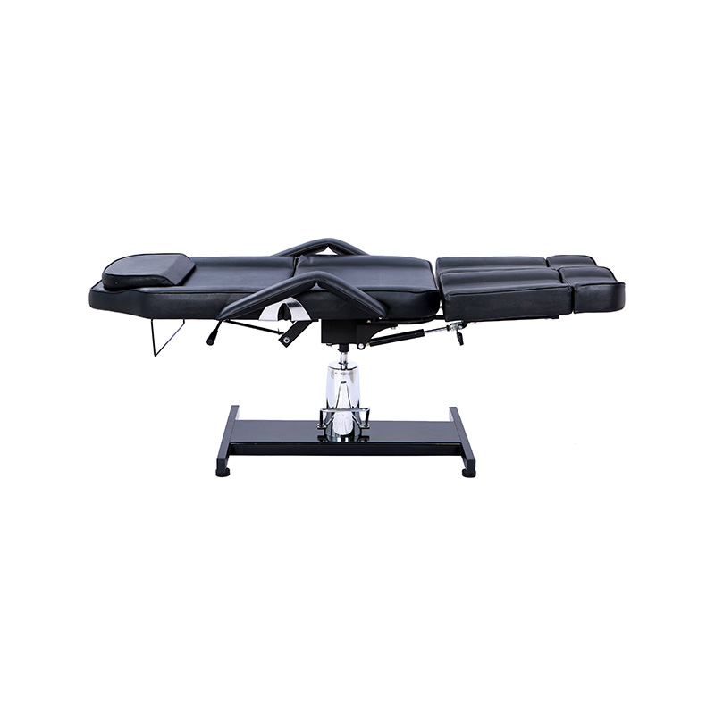 HZ006FT / HZ006B Meja tato profesional yang dapat disesuaikan, pijakan kaki terpisah, tempat tidur kecantikan