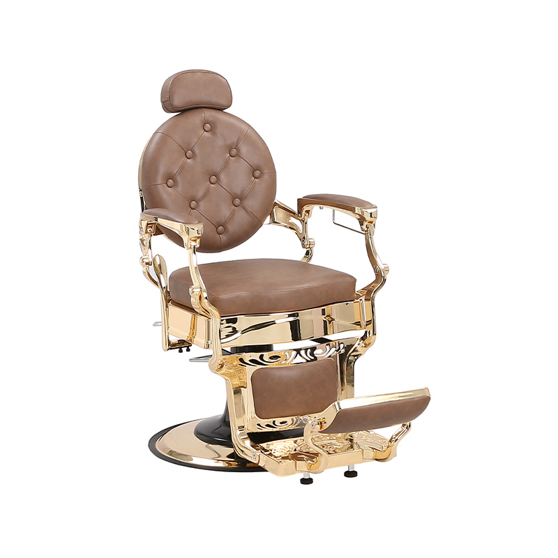 HZ8799B-K / HZ8799B-R / HZ8799G-R / HZ8799H-Z Kursi tukang cukur warna hitam dengan bingkai emas