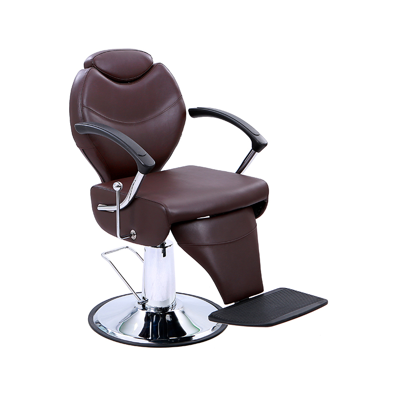 HZ8762RD / HZ8762BR Kursi khusus salon rambut pedal kaki melebar kulit merah / hitam