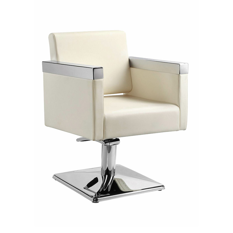 HZ8823 Kursi salon berbentuk kulit krem