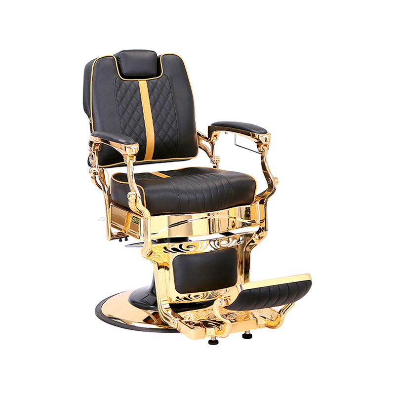 HZ87104 Kursi tukang cukur vintage bergaya industri yang dapat disesuaikan dengan rangka logam kokoh