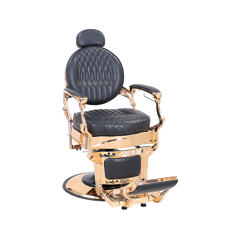 HZHZ8799E Kursi penata rambut retro kotak-kotak hitam