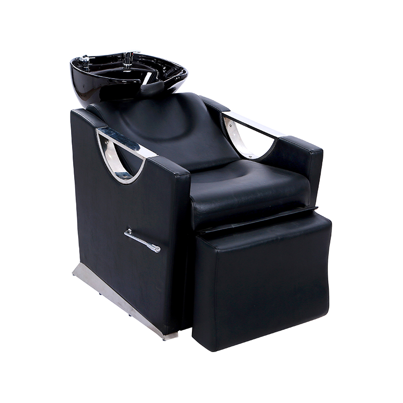 HZ9004 Set wastafel dan kursi mangkuk sampo keramik yang dapat disesuaikan